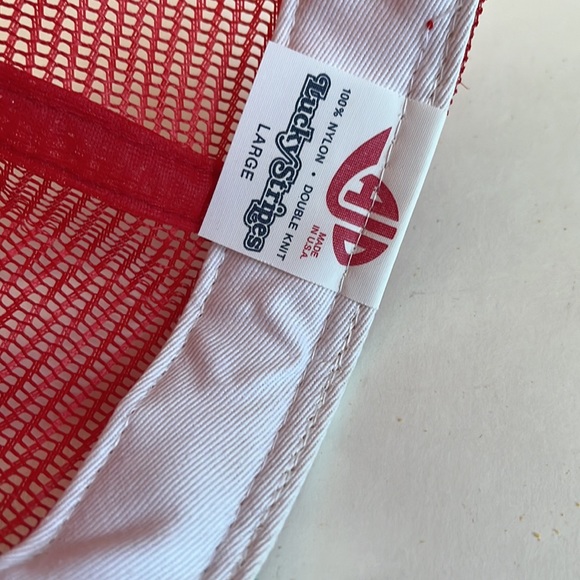 Vintage UNLV Runnin Rebbels AJD Lucky Stripes Mesh Snapback / 1984 / NEW - Picture 5 of 6